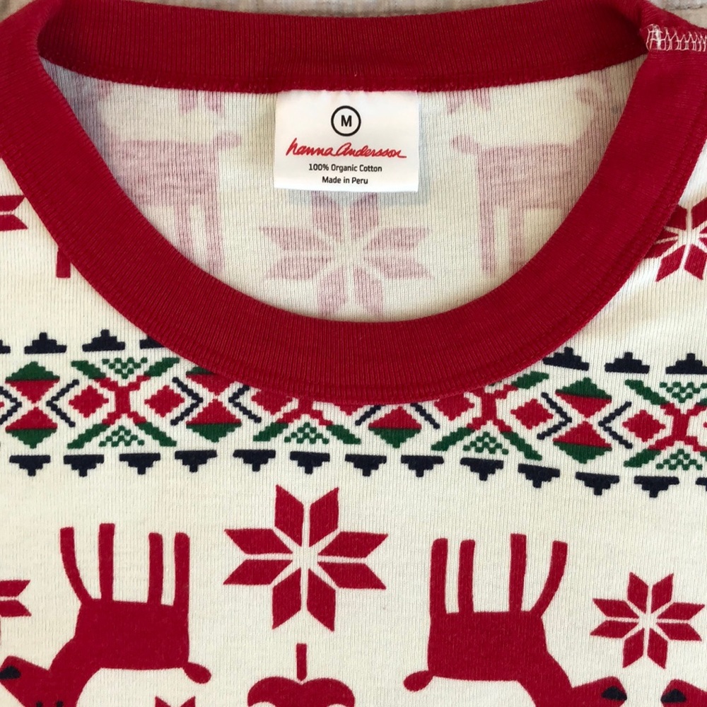 Hanna Anderson red deer PJ set